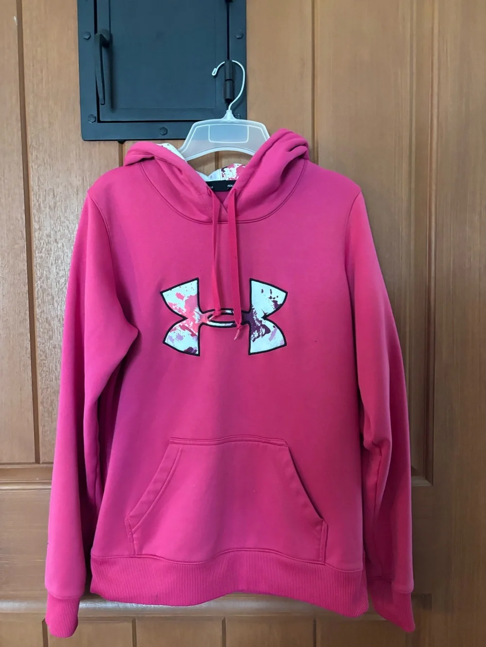 Under Armour Pink Hooded Sweatshirt with Logo